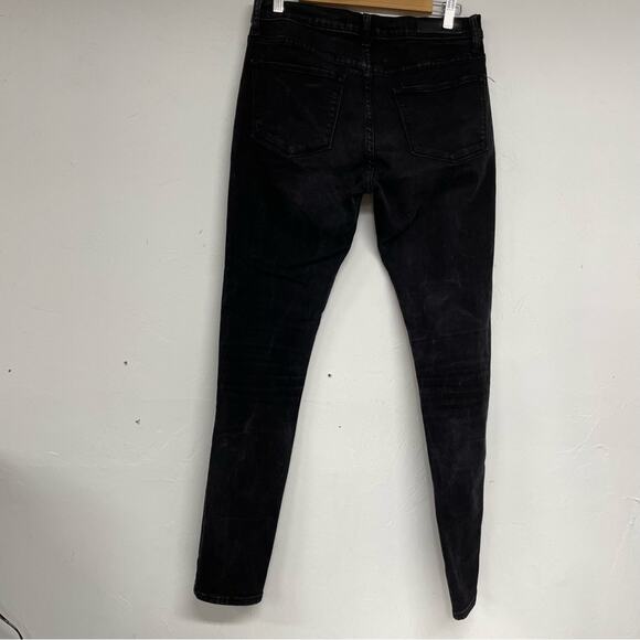 Articles of Society Black Acid Wash Dylan Slim Jeans Womens 31 Denim Zip Fly - Picture 8 of 11